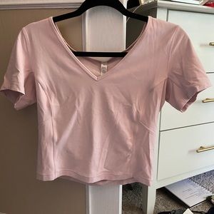 Lululemon light pink short sleeve top